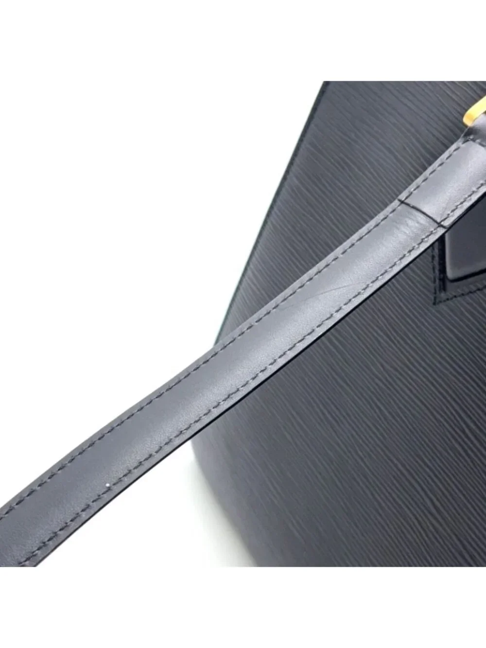 Louis Vuitton Duplex Epi Noir Leather Black Shoulder Bag Gold
